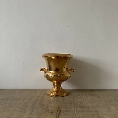 Buy Vintage Royal Winton Grimwades Corinth Gold Lustre Mantel Vase Jardiniere Decor • 30£