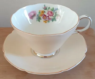 Buy Paragon Fine Bone China Cup And Saucer Peach Colour • 9.99£