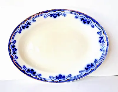 Buy Wh Grindley Idris - Clover  Pattern/serving Plate - 10  Flow Blue Vintage • 44.35£