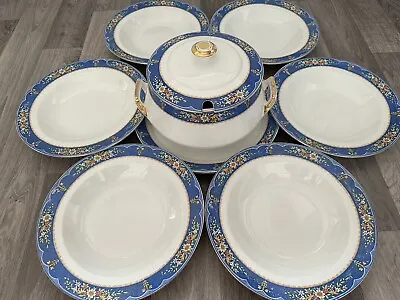 Buy Vintage Early 20th Century 9 Piece Set Crescent George Jones & Sons Bowls Tureen • 10£