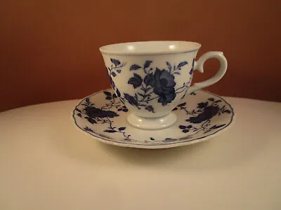 Buy Vintage Royal Meissen Japan Fine China Blue Flowers Tea Cup & Saucer • 18.99£
