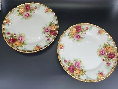 Buy 2x Royal Stafford Bouquet Vintage Bone China 17cm Cake Side Plates • 10£