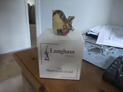Buy Langham Glass Hand-made Crystal Wren Bird - As New / Boxed • 19.99£