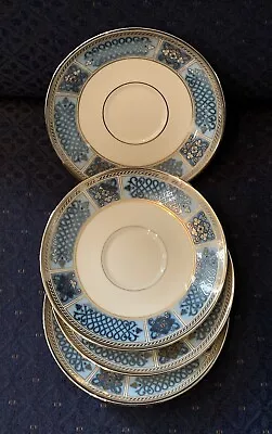Buy Lenox JEWELS SAPPHIRE Tea Sauce Saucer Plates Set Of 4 Brand New With Tags • 38.43£