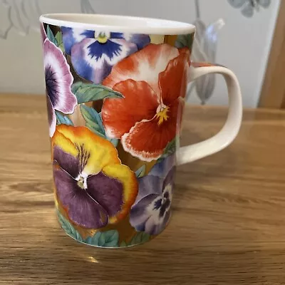 Buy Dunoon China Mug - Hampton By Jane Brookshaw Floral With Gold Accents • 9.99£