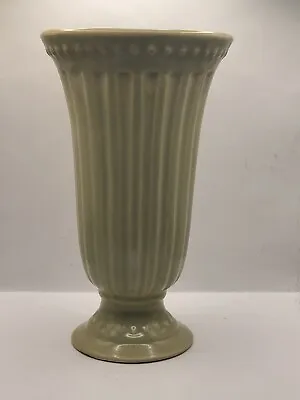 Buy Haeger Pottery Vase Footed Ribbed Raised Dots Matte Green • 19.22£