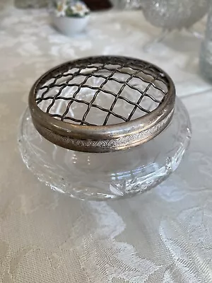Buy Silver And Cut Glass Small Posy Bowl • 0.99£