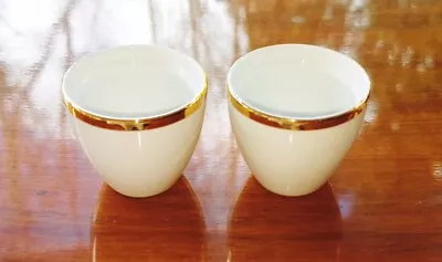 Buy Thomas Germany Medaillon Gold Wide Band Egg Cups X 2 • 5.99£