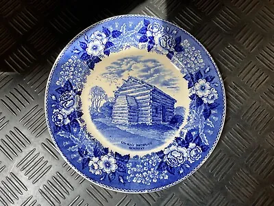 Buy Adams Lincoln's Birthplace Kentucky Plate Old English Staffordshire Flow Blue • 15£