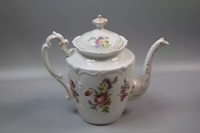 Buy Vintage Limoges Teapot With Pink Roses And An Embossed Gilt • 15£