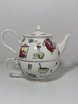 Buy Whittard Of Chelsea Teapot Tea Pot For One Set Cup Teapot Fine China • 14.99£