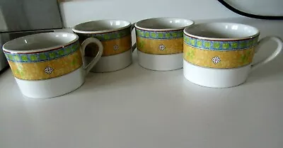 Buy Royal Norfolk Ceramic Pottery Four Cups  Diamond And Leaf  Design. • 10£