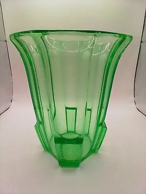 Buy Vintage Art Deco Uranium Glass Vase • 25£
