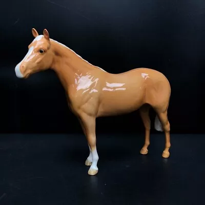 Buy Beswick Palomino Huntsman's Horse 1484  Statue Glossy Porcelain Golden  24cm -CP • 22£
