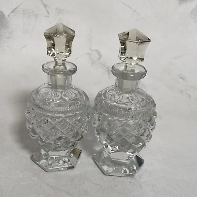 Buy Vintage Clear Glass Decanter Set - 2 Bottles (6.5 ) • 19.99£