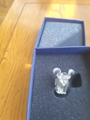 Buy Swarovski Crystal  SMALL ELEPHANT  With A Frosted Tail.  Mint Condition. • 15£