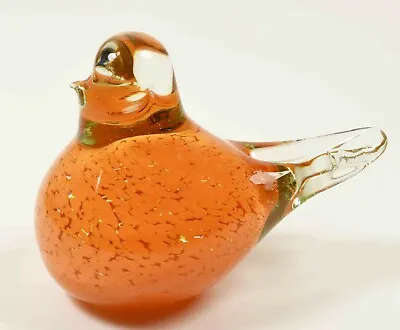 Buy Beautifully Phoenician Art Glass Malta Orange And Clear Bird Sculpture • 14.99£