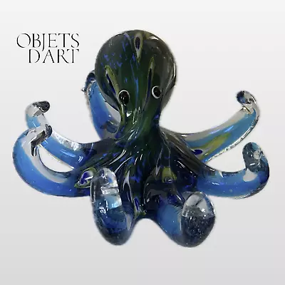 Buy Objets D'Art Handblown Green & Blue Glass Octopus Ornament Paperweight • 28.95£