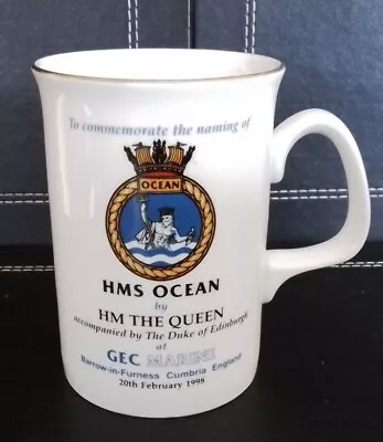Buy HMS Ocean Fine Bone China Mug Commemorating The Naming By HM The Queen 1998. • 12.95£