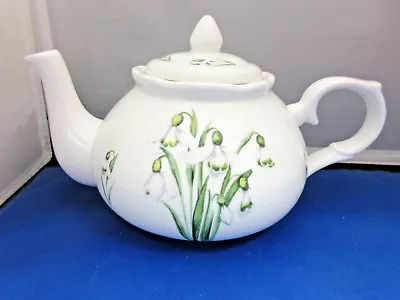 Buy SNOWDROP FINE BONE CHINA MADE ENGLAND By ADDERLEY TEAPOT 6 CUP 44oz  NEW UNUSED • 66.14£