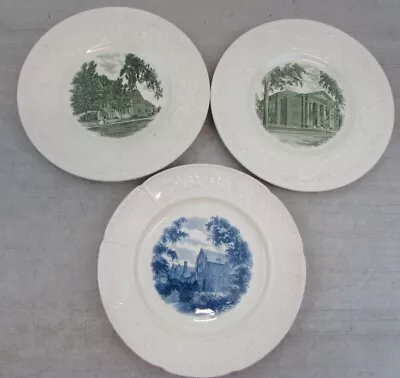 Buy Wedgwood - Three Creamware / Queensware Collectors Plates - American Colleges • 11.52£