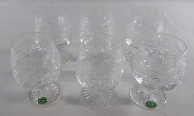 Buy Vintage Stuart Crystal Brandy Glasses X 6, Mansfield Cut, Each 4.75 Inches Tall • 45£