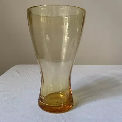 Buy Whitefriars Glass Vase Pint Glass Amber 1930s  • 6.99£