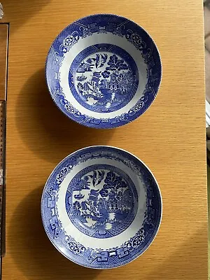 Buy Woods Ware 1930s Willow Pattern Bowl 21 Cm Dia Choice Of 2 • 17.50£