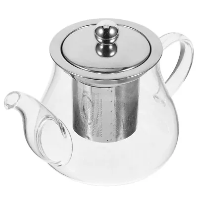 Buy Glass Tea Pot With Stainless Steel Infuser For Stovetop 400ml • 11.78£
