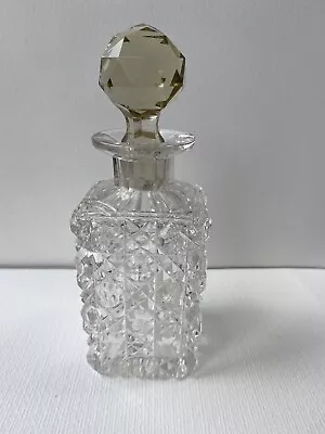 Buy Edwardian Or Victorian Cut Glass  Scent Bottle/Miniature Cruet With Stopper • 15£