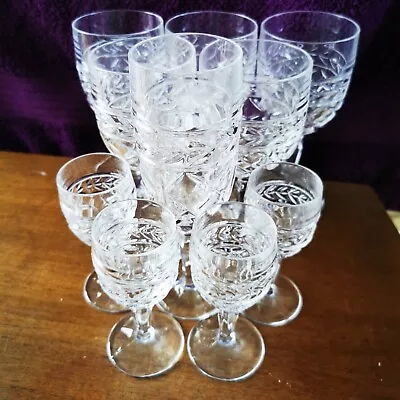 Buy Vintage Collection Of Matching Wine Glasses, Port, Sherry, Champagne • 14£