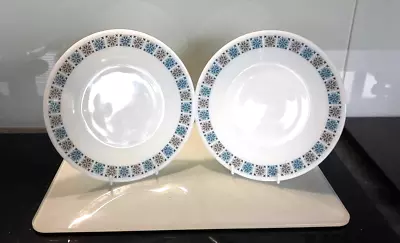 Buy 2 X Vintage JAJ Pyrex Chelsea Pattern 10  Dinner Plates • 10.99£