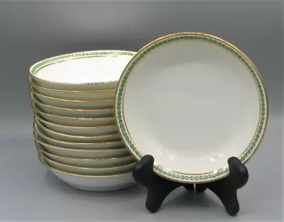 Buy Vintage Limoges Green Laurel Leaf Gold Band China Finger Dipping Bowl #2216 • 8.49£