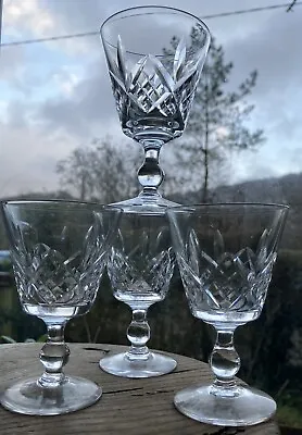 Buy Set Of 4 Stuart Glengarry Crystal Glass Liqueur Shot Sherry Glasses 9.5cm Signed • 11.50£