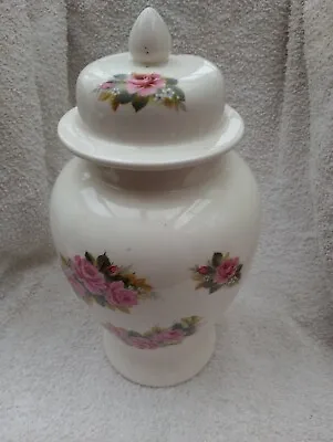 Buy Beautiful Arthur Wood Glazed Pottery Ginger Jar With Rose Design Pattern  • 8.99£