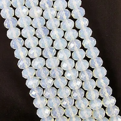 Buy Faceted Rondelle / Abacus Crystal Glass Beads Strand 3x2 4x3 6x4 8x6 10x8 12x9mm • 2.49£