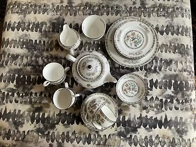 Buy Wedgewood Kutani Krane Tea Set With Side Plates, Cake Plate And Dessert Dishes • 250£