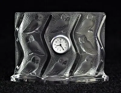 Buy Lalique Crystal Clock Hulotte Vintage French Glass Signed • 397.17£