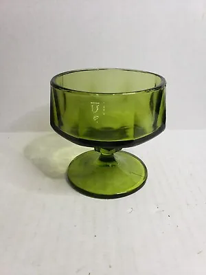 Buy Indiana Colony Glass Green Nouveau Footed Sherbet Glasses MCM Vintage  • 9.08£