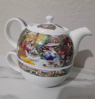 Buy James Sadler Thameside Teapot And Cup Nesting Set London Afternoon Tea For One • 28.76£