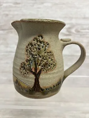 Buy ROB FIEREK STUDIO POTTERY SMALL JUG WITH TREE DECORATION VGC SIGNED 9.5cm HIGH • 12.99£