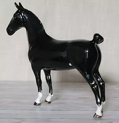 Buy Beswick Rare Black Gloss Hackney Horse 'Black Magic Of Nork' Model No. 1361 • 89.99£
