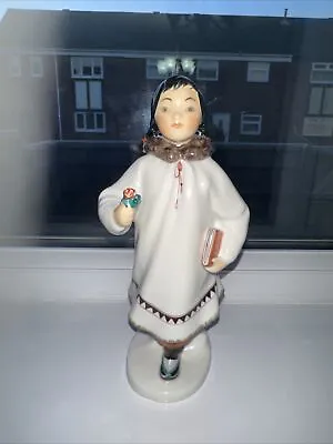 Buy Lomonosov, Imperial Porcelain Figure Of Inuit Girl - St Petersburg, USSR • 59.99£