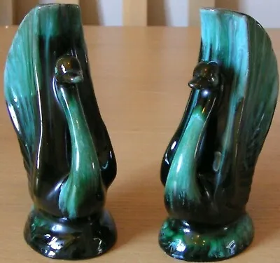 Buy Vintage Blue Mountain Pottery - Pair Of Swan/Goose Spill Vases • 34.99£