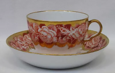Buy Antique SPODE PLUCK & DUST PRINTED  ROSE BORDER  CUP & SAUCER # 984 C1810 - 1 • 35£