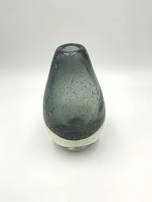 Buy Vintage Scandinavian Tapio Wirkkala Iittala ? Smoked Art Glass Vase Bubbles • 35.80£