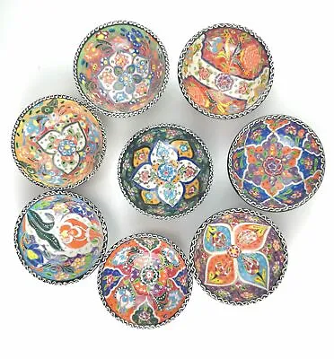 Buy Hand Painted Ceramic Bowls(12 Cm) - Handmade Turkish Pottery • 8.99£