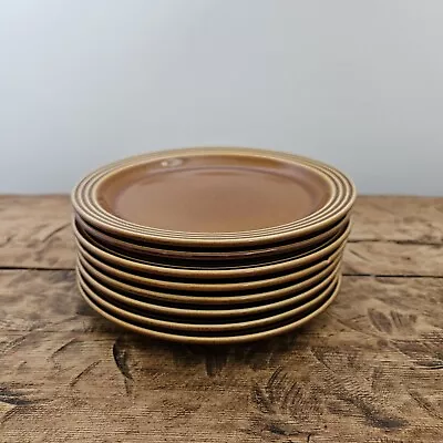 Buy Vintage Retro Hornsea Pottery Heirloom Set Of 8 Side Plates Brown • 19.99£