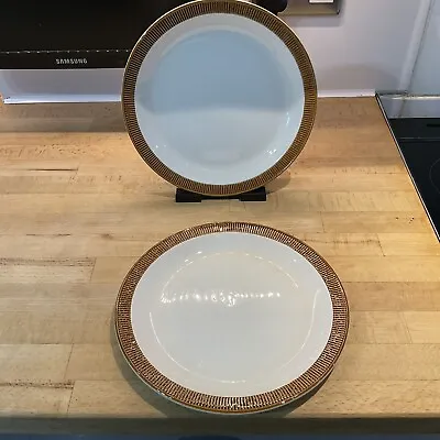 Buy Poole Pottery 2 Chestnut Brown Dinner Plates  10 Inches  • 7£