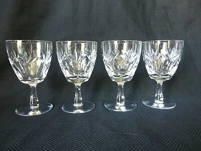 Buy Four Vintage Webb Corbett Crystal Inverness Pattern Water Goblets • 27.02£